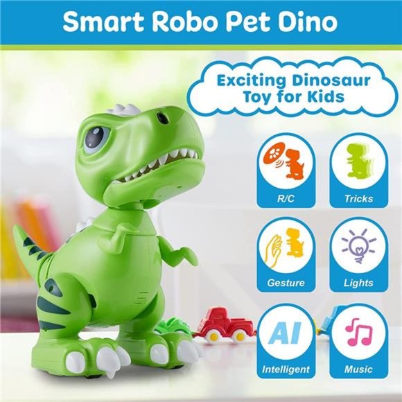 Robo Pet T-Rex Dinosaur Toy for Boys and Girls-Remote Control Robot Toy - Picture 4 of 6